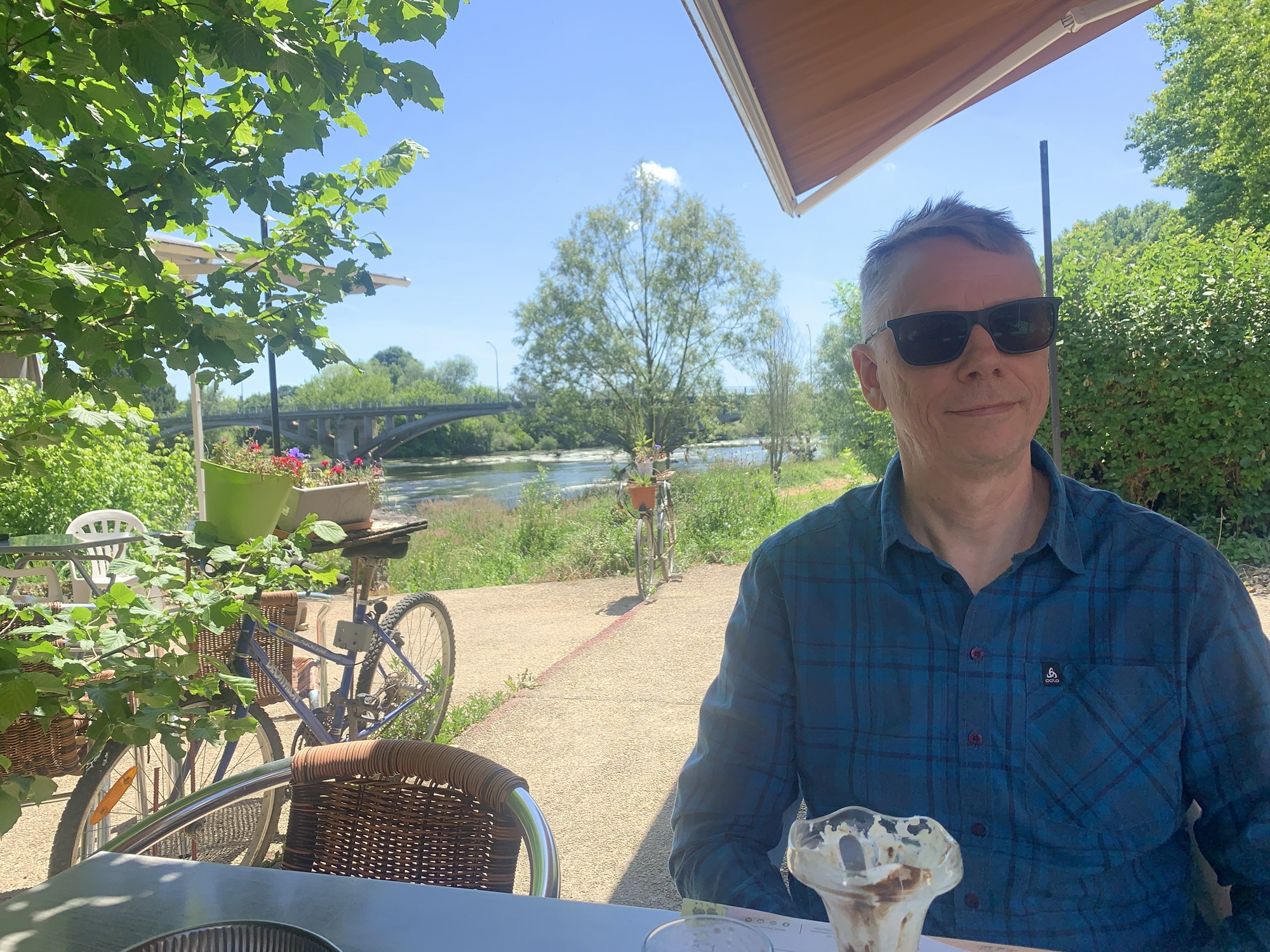 Me at the Restaurant de la Plage