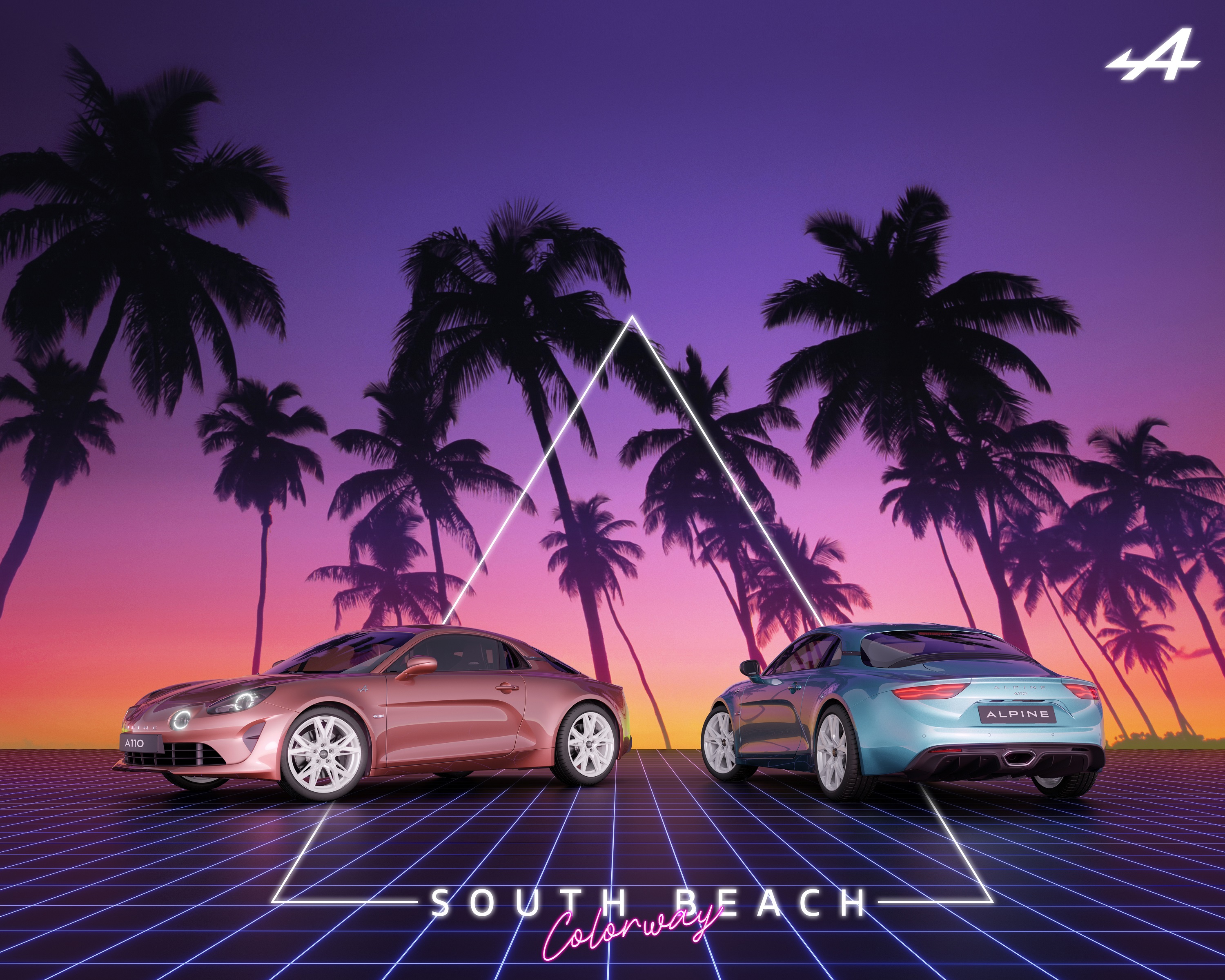 2022 Alpine A110 South Beach Colorway